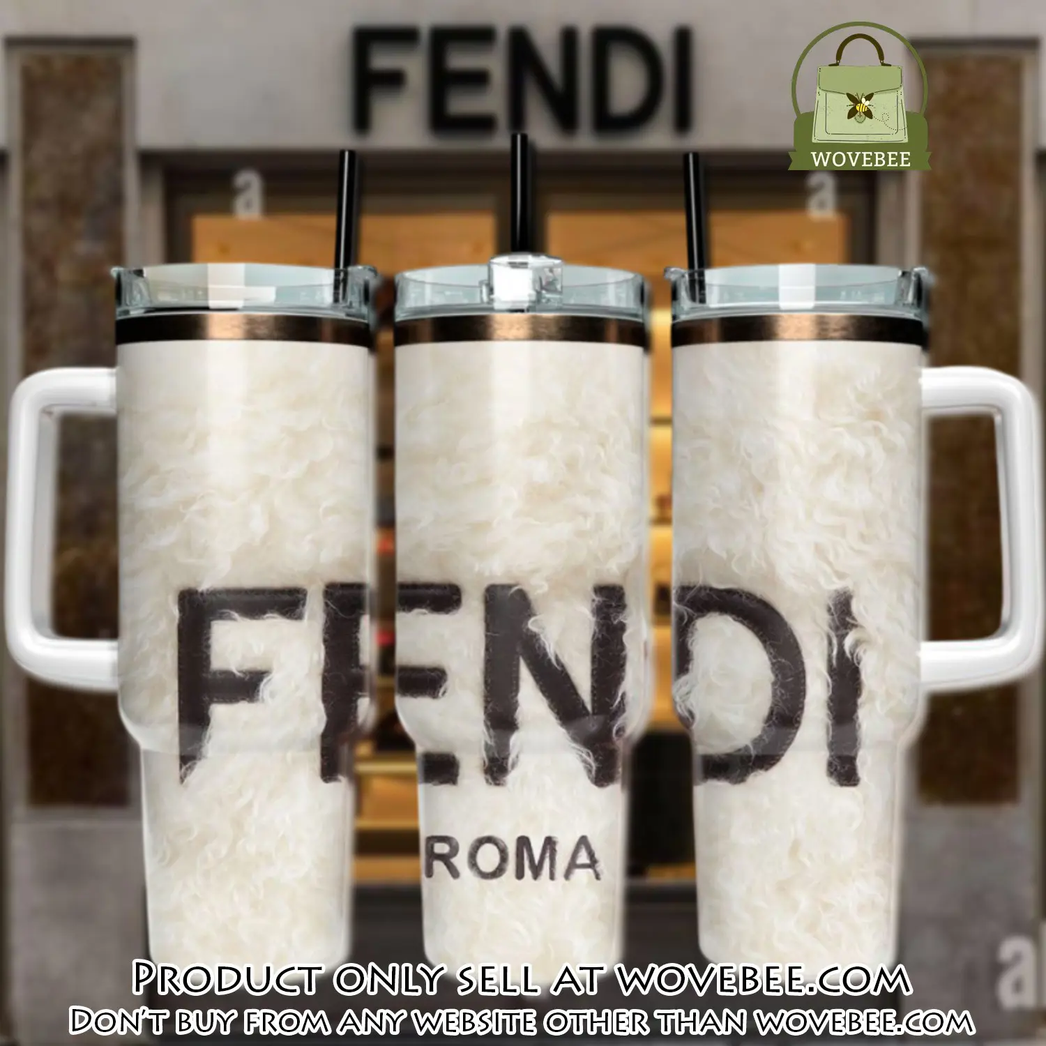 Fendi 40oz fashion logo fendi stanley tumbler ktb1121 wvb1136583